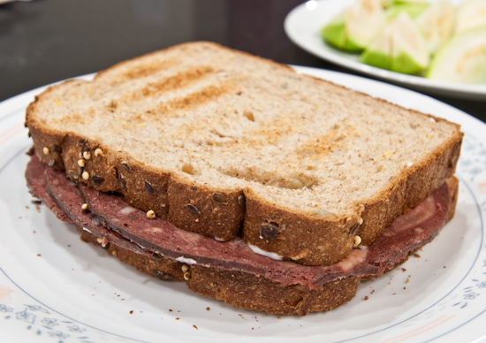 Beef Tongue Bloodwurst Sandwich
