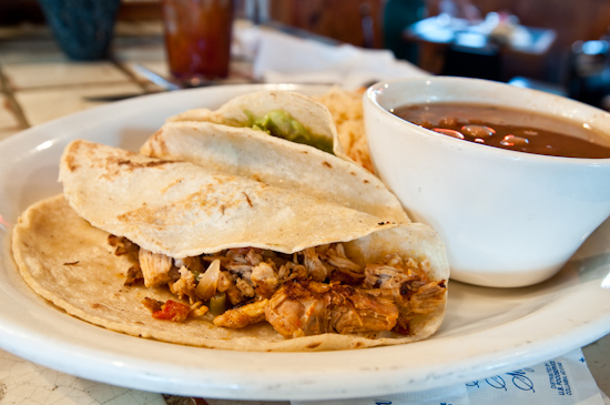 Guero’s Taco Bar - Chicken Especial and Guacamole Tacos