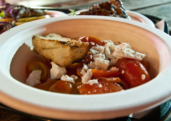 The Odd Duck Farm to Trailer - marinated tomato and melon with chipotle, basil and goat feta