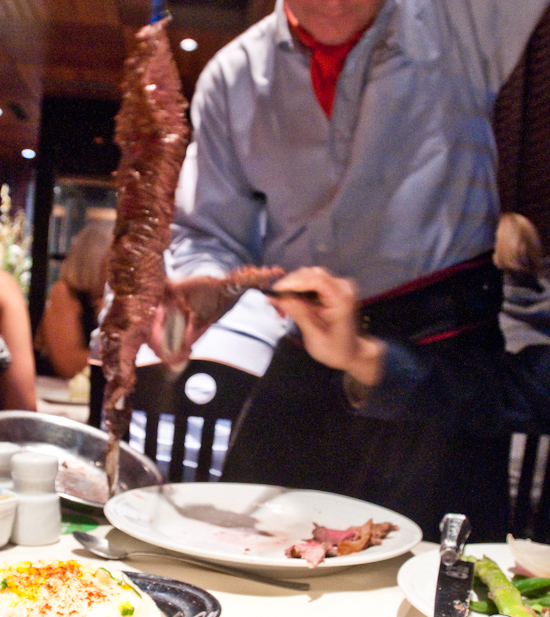 Fogo de Chao - Gaucho slicing meat