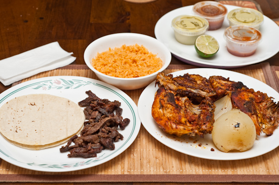 Leftover El Pollo Rico Chicken and Carne Asada