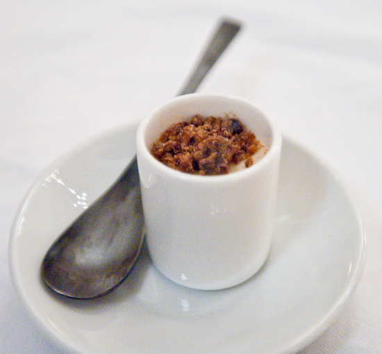 Congress - Chestnut panna cotta with cocoa nibs